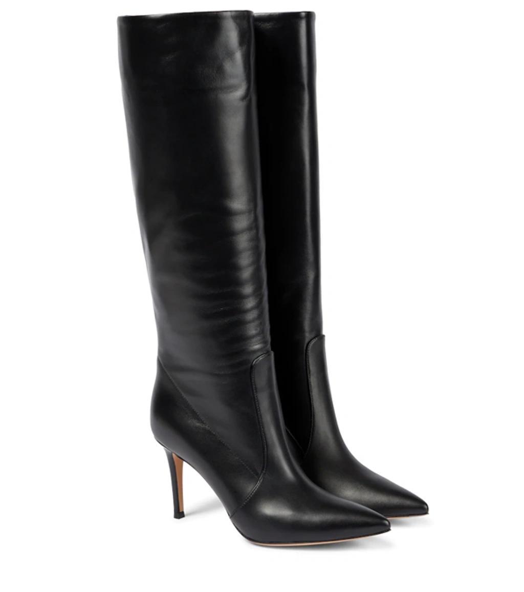 GIANVITO ROSSI Hansen 85 Knee-high Leather Boots In Black product image