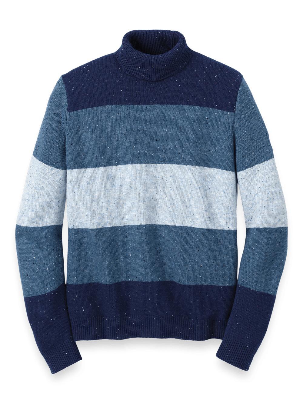 Donegal Turtleneck Sweater - Blue Product Image