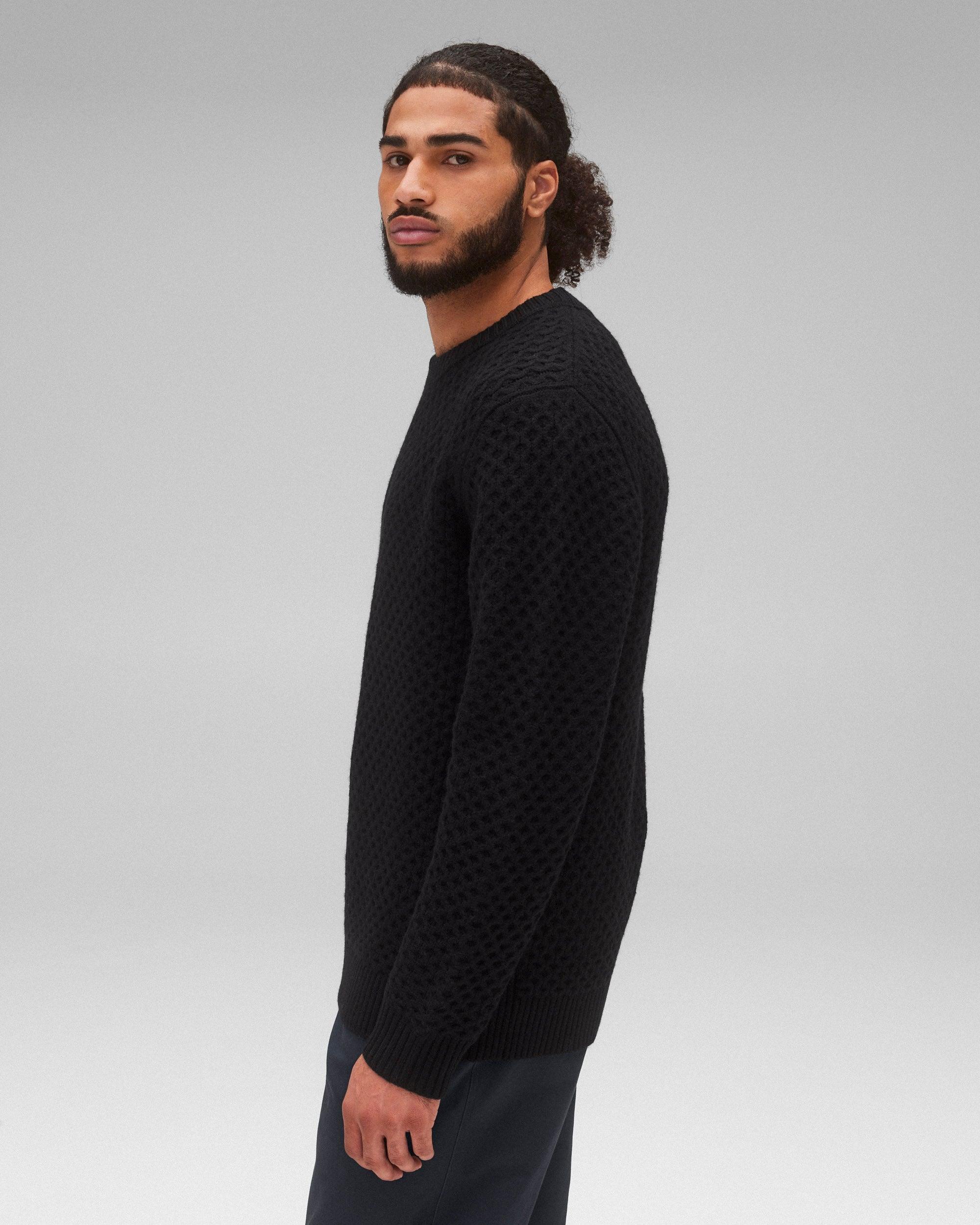 Merino Honeycomb Crewneck Male Product Image