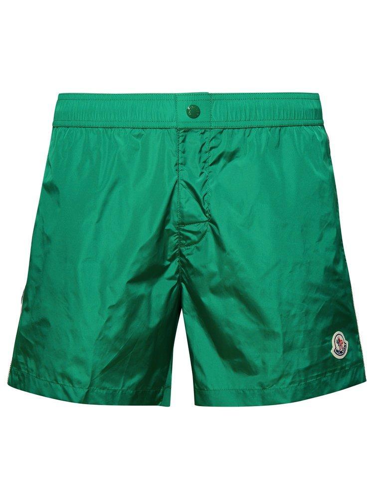 Logo-patch Swim Shorts In Green Product Image