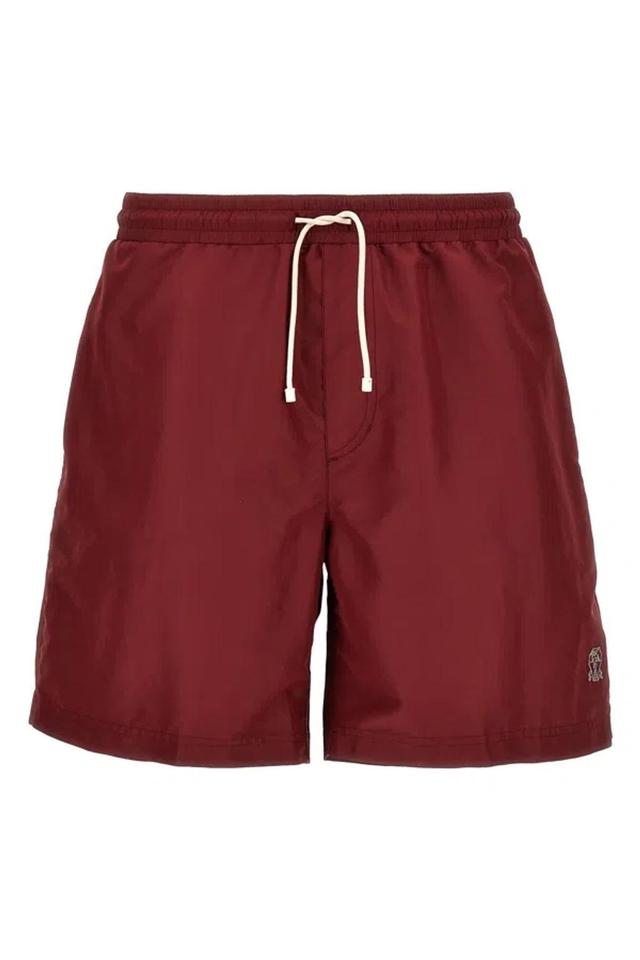 BRUNELLO CUCINELLI Swim Shorts In Red Product Image