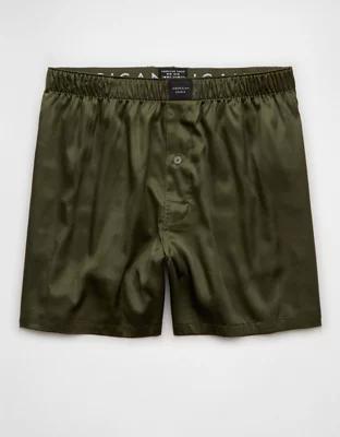 AEO Men's Solid Satin Pocket Boxer Short Product Image