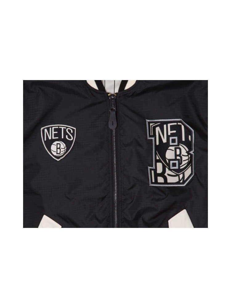 BROOKLYN NETS X ALPHA X NEW ERA L-2B BOMBER JACKET Product Image