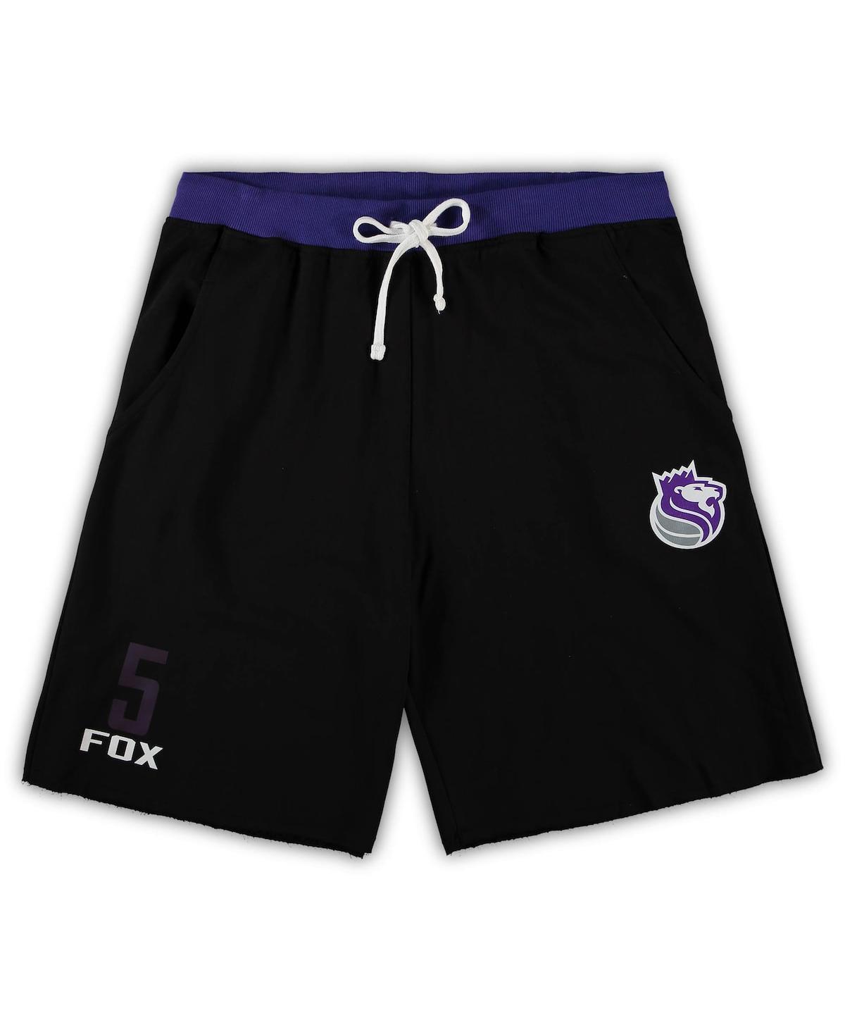 Mens DeAaron Fox Black Sacramento Kings Big & Tall French Terry Name & Number Shorts Product Image