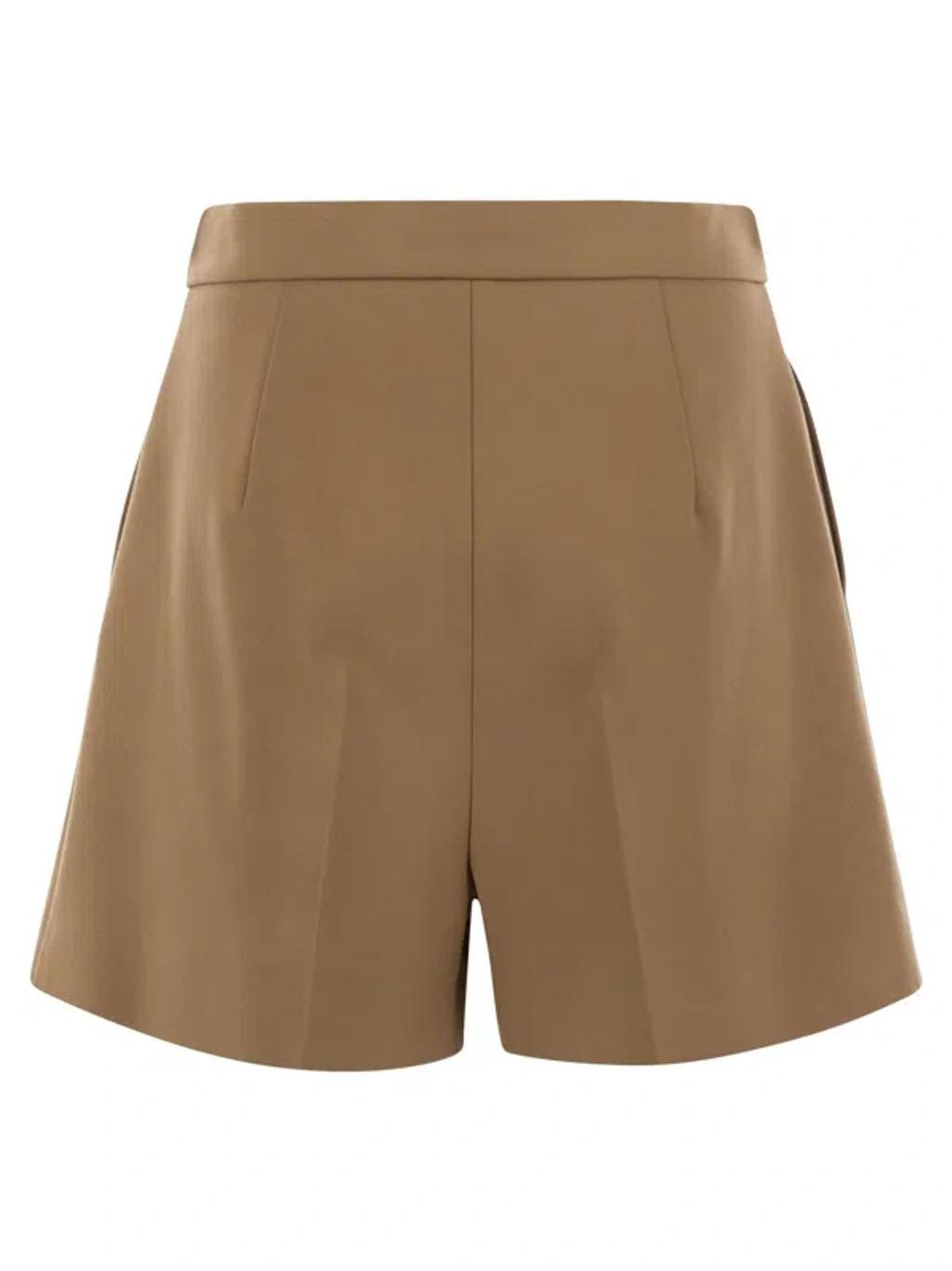 MAX MARA Jessica Virgin Wool Shorts In Camel Product Image