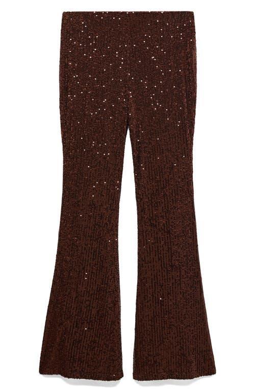 MANGO Sequin Flare Leg Pants Product Image