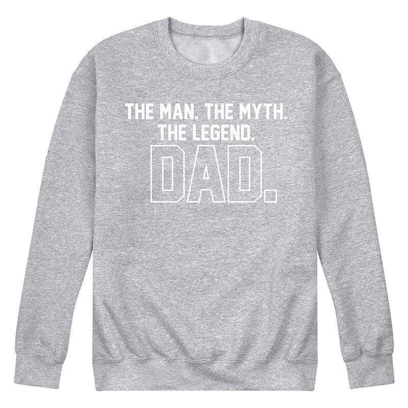 Mens The Legend Dad Fleece Sweatshirt Grey Gray Product Image