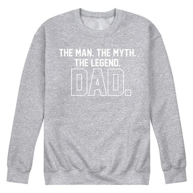 Mens The Legend Dad Fleece Sweatshirt Grey Gray Product Image