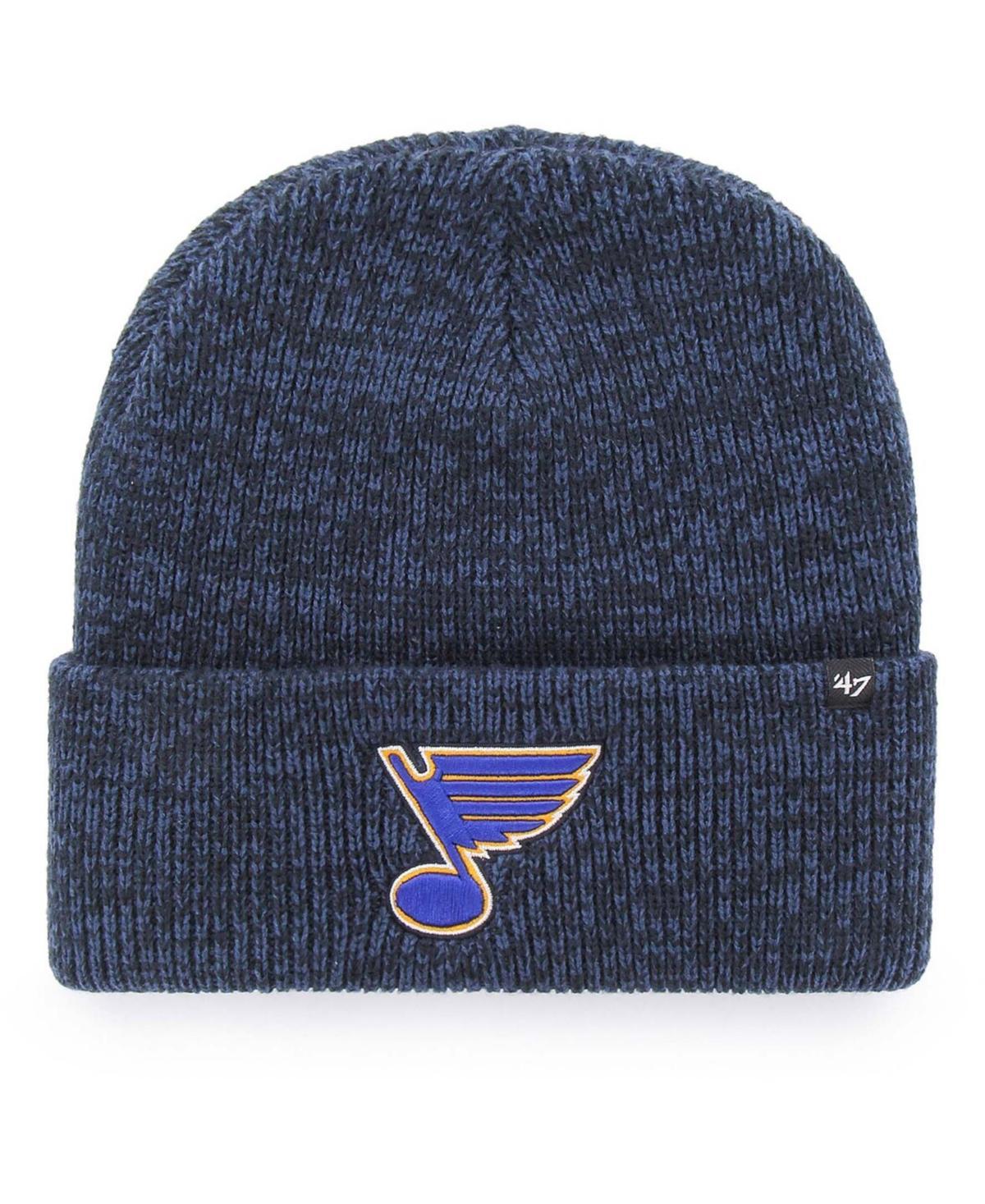 Mens Navy St. Louis Blues Brain Freeze Cuffed Knit Hat Product Image