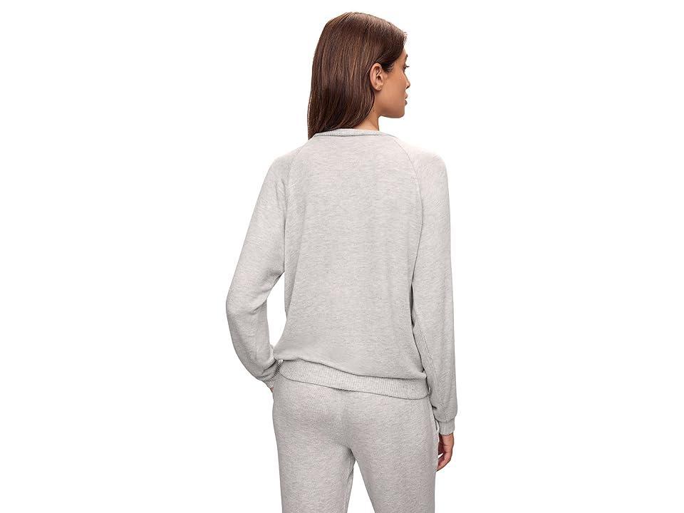 Eberjey Cozy Time Crew Neck Pullover (Light Heather Grey) Women's Pajama Product Image