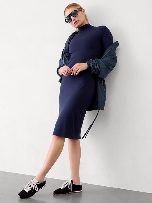 Signature Rib Mock Neck Dress Product Image