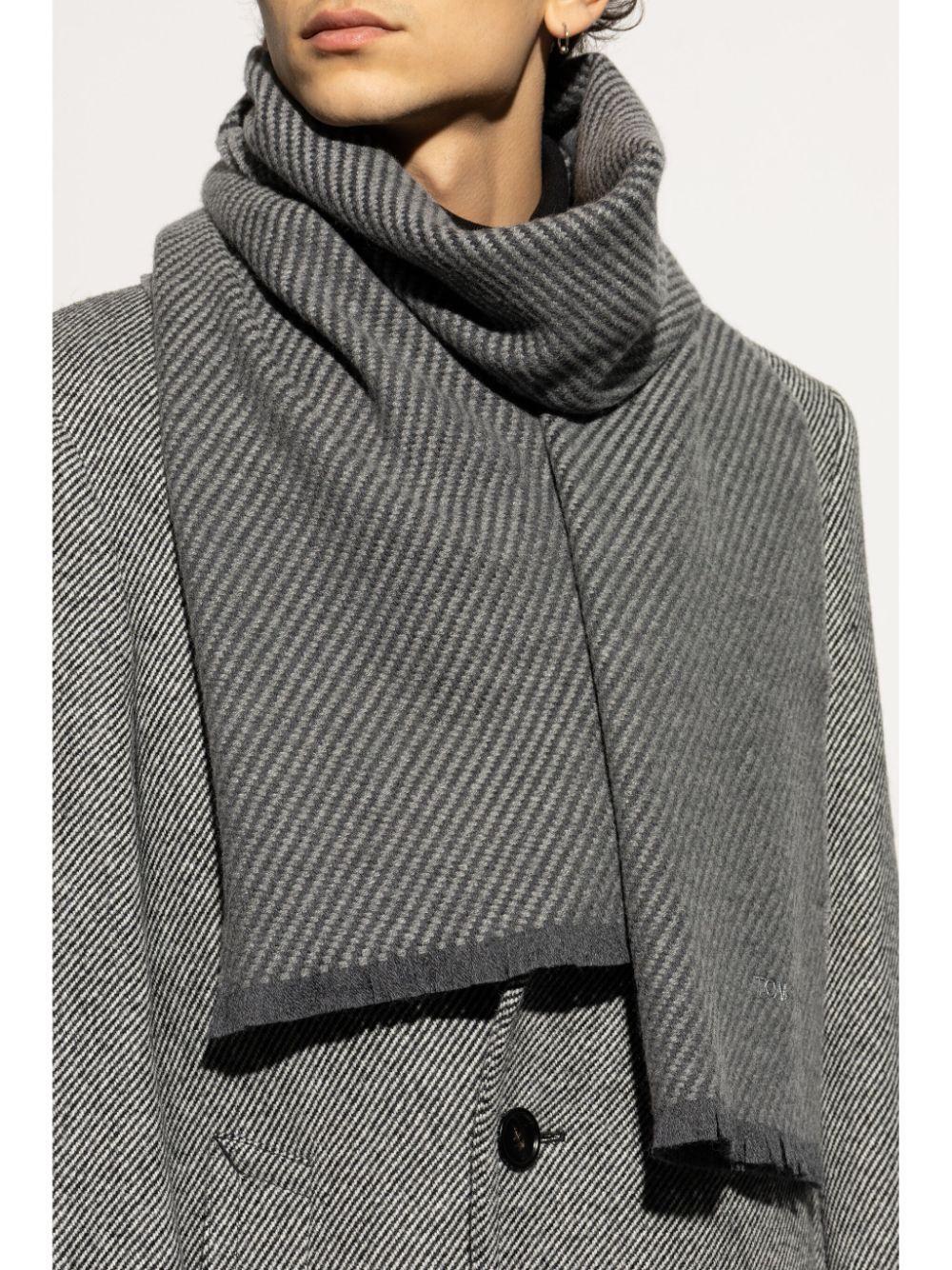 TOM FORD Virgin Wool Scarf In Grey Product Image