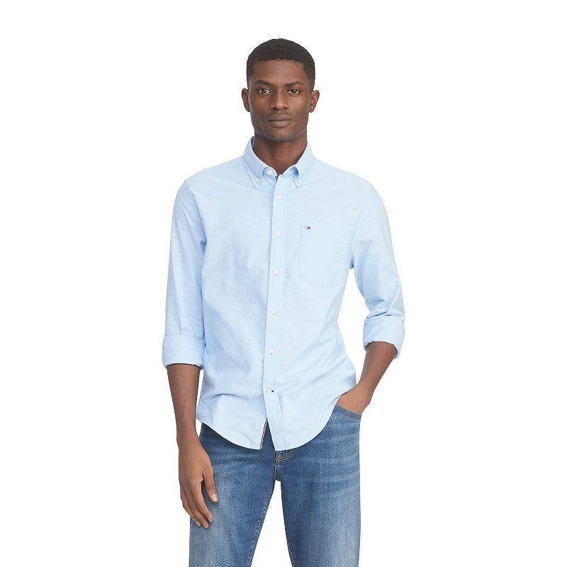 Mens Tommy Hilfiger Custom Fit Essential Stretch Oxford Shirt Product Image