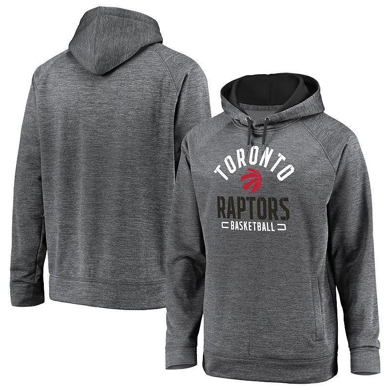 Mens Fanatics Branded Gray Toronto Raptors Big & Tall Battle Charged Raglan Pullover Hoodie Product Image