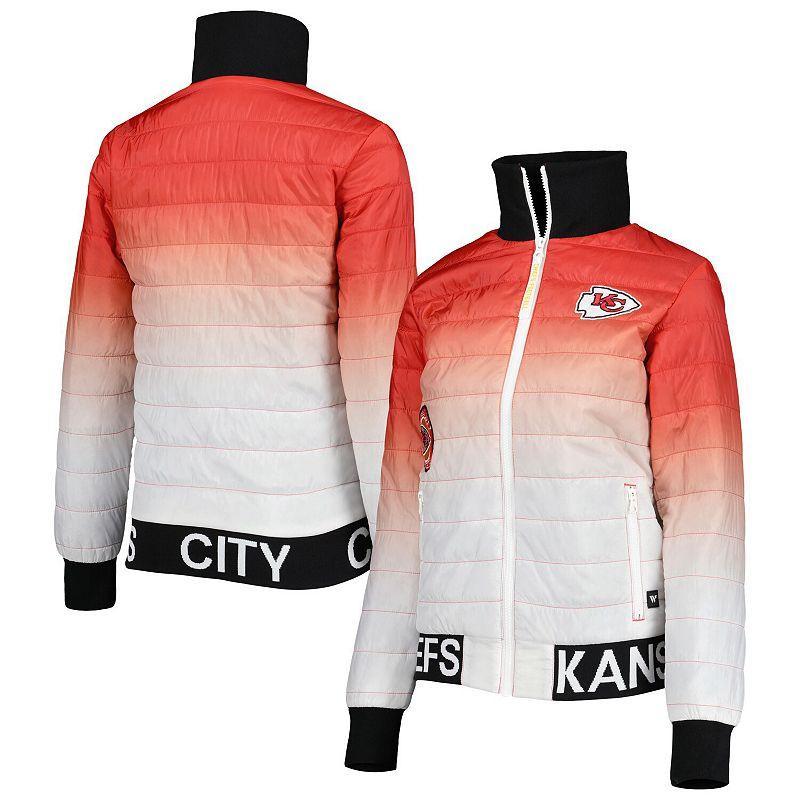 Womens The Wild Collective /White Kansas City Chiefs Color Block Full-Zip Puffer Jacket Product Image