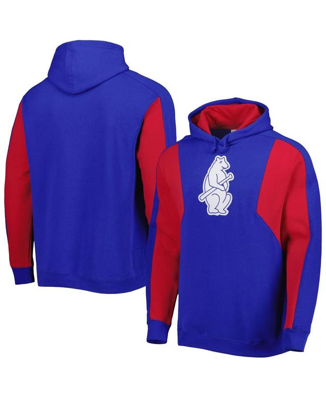 Mens Mitchell & Ness Navy Boston Red Sox Colorblocked Fleece Pullover Hoodie - Navy Product Image