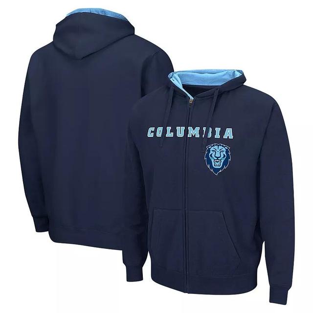 Mens Colosseum Navy Columbia University Arch & Logo 3.0 Full-Zip Hoodie Nc2 Blue Product Image