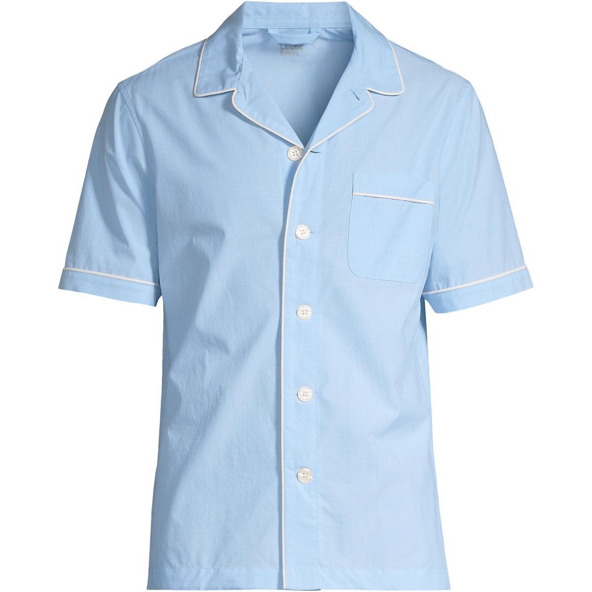 Mens Lands End Poplin Pajama Shirt Product Image