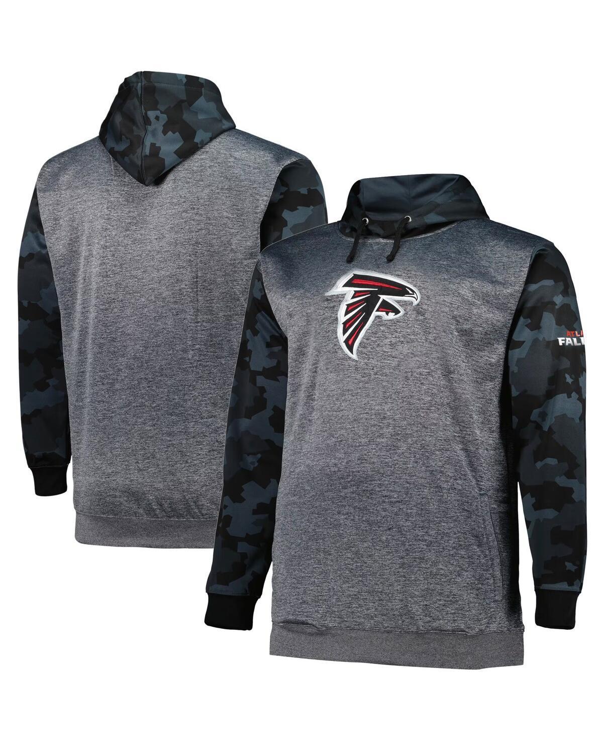 Men's Fanatics Branded Heather Charcoal Atlanta Falcons Big & Tall Camo Pullover Hoodie Product Image