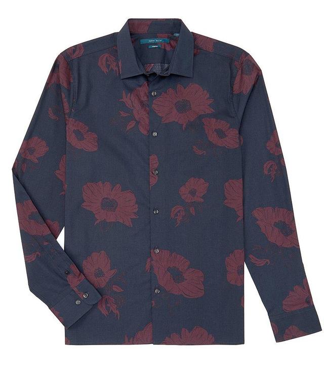 Perry Ellis Stretch Large Floral Print Long Sleeve Woven Shirt Product Image