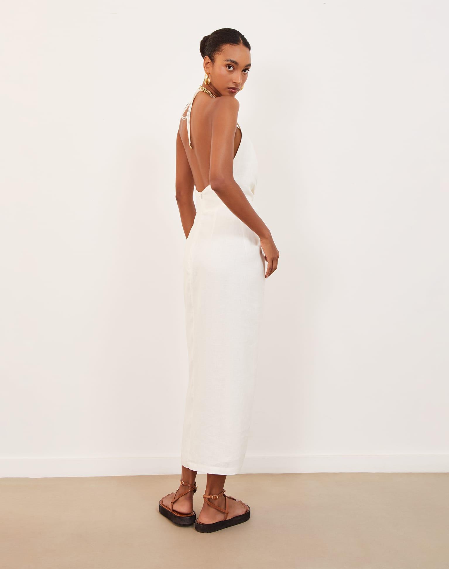 Kana Midi Dress - Off White Product Image