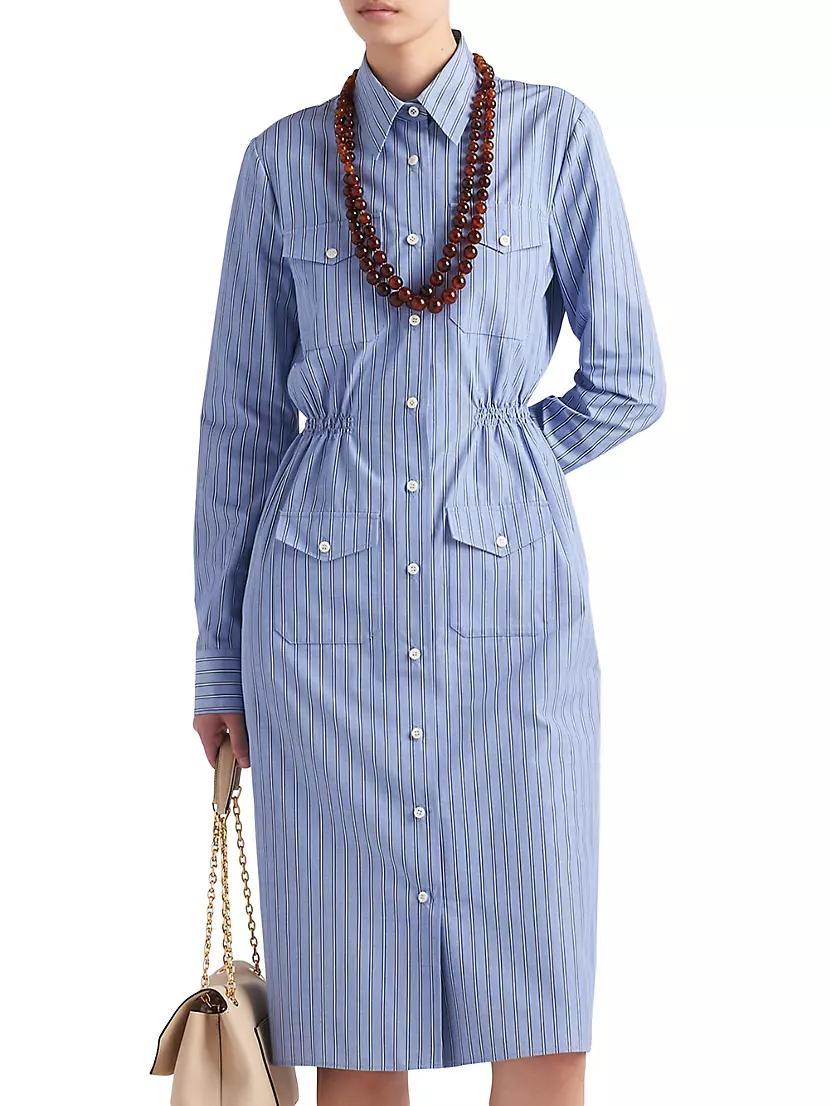 Striped Chambray Dress Product Image