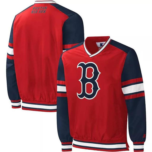 Mens Starter Boston Sox Yardline Pullover Windbreaker Product Image