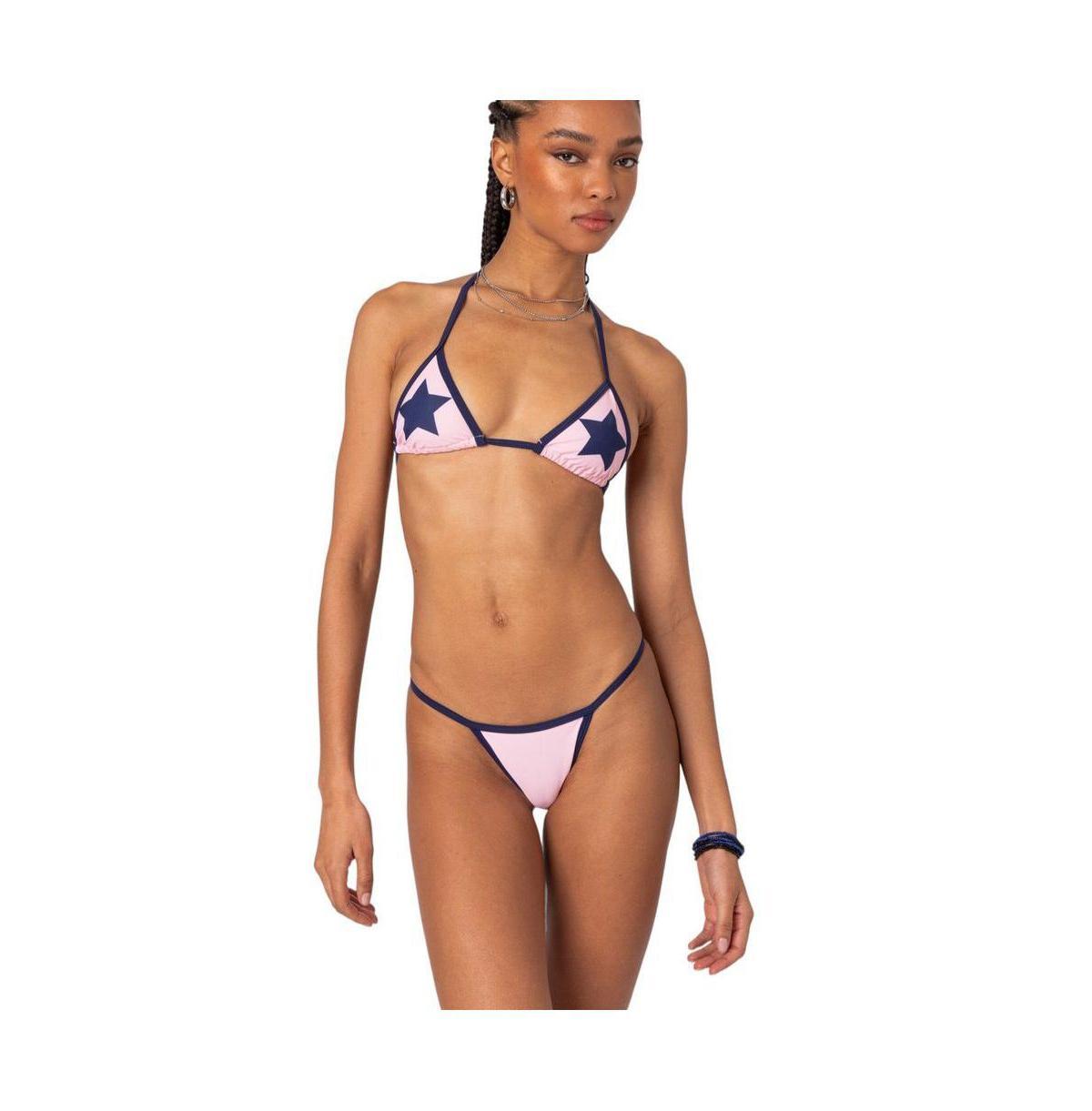 Edikted Womens International Girl Triangle Bikini Top Product Image