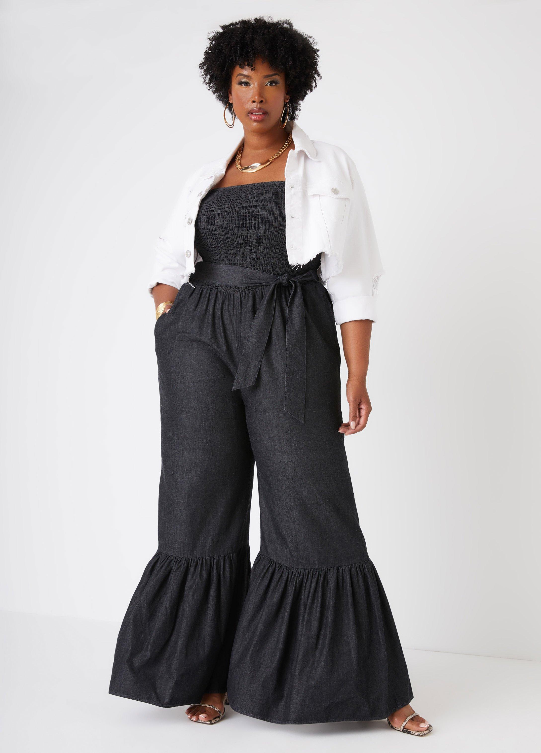 Chambray Bell Bottom Jumpsuit Product Image