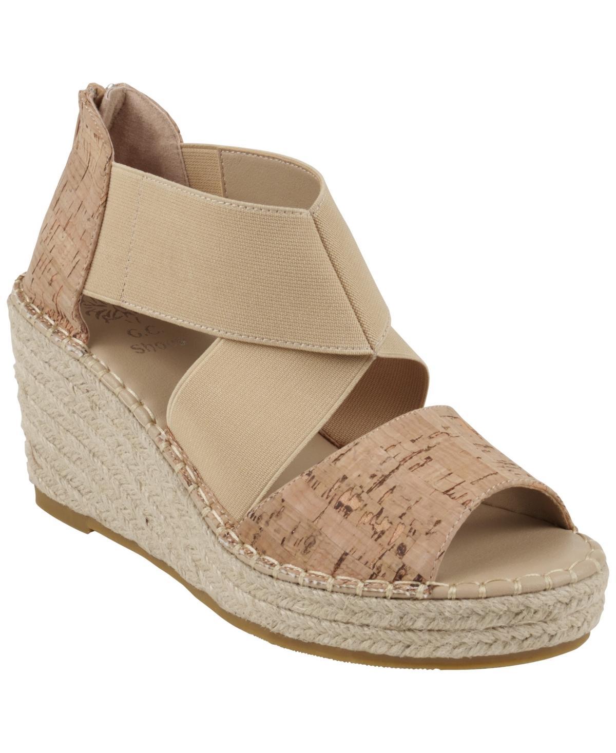 Gc Shoes Womens Tia Strappy Espadrille Wedge Sandals Product Image