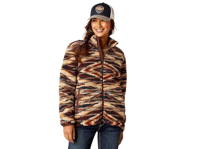 Ariat Chimayo Fleece Jacket (Sunset Saltillo Jacquard) Women's Clothing Product Image