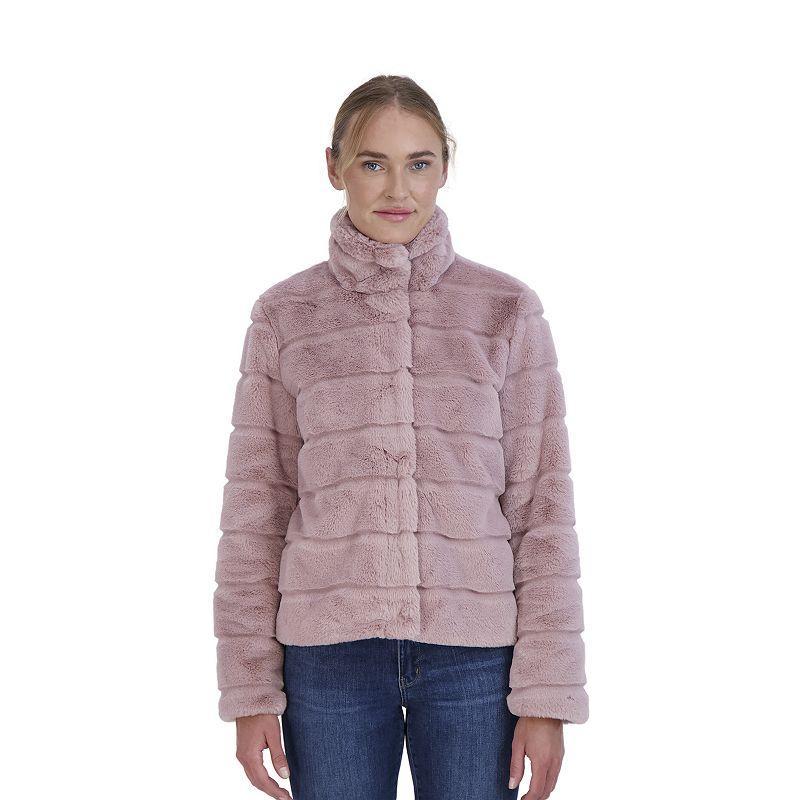 Womens Sebby Collection Reversible Faux-Fur Jacket Product Image