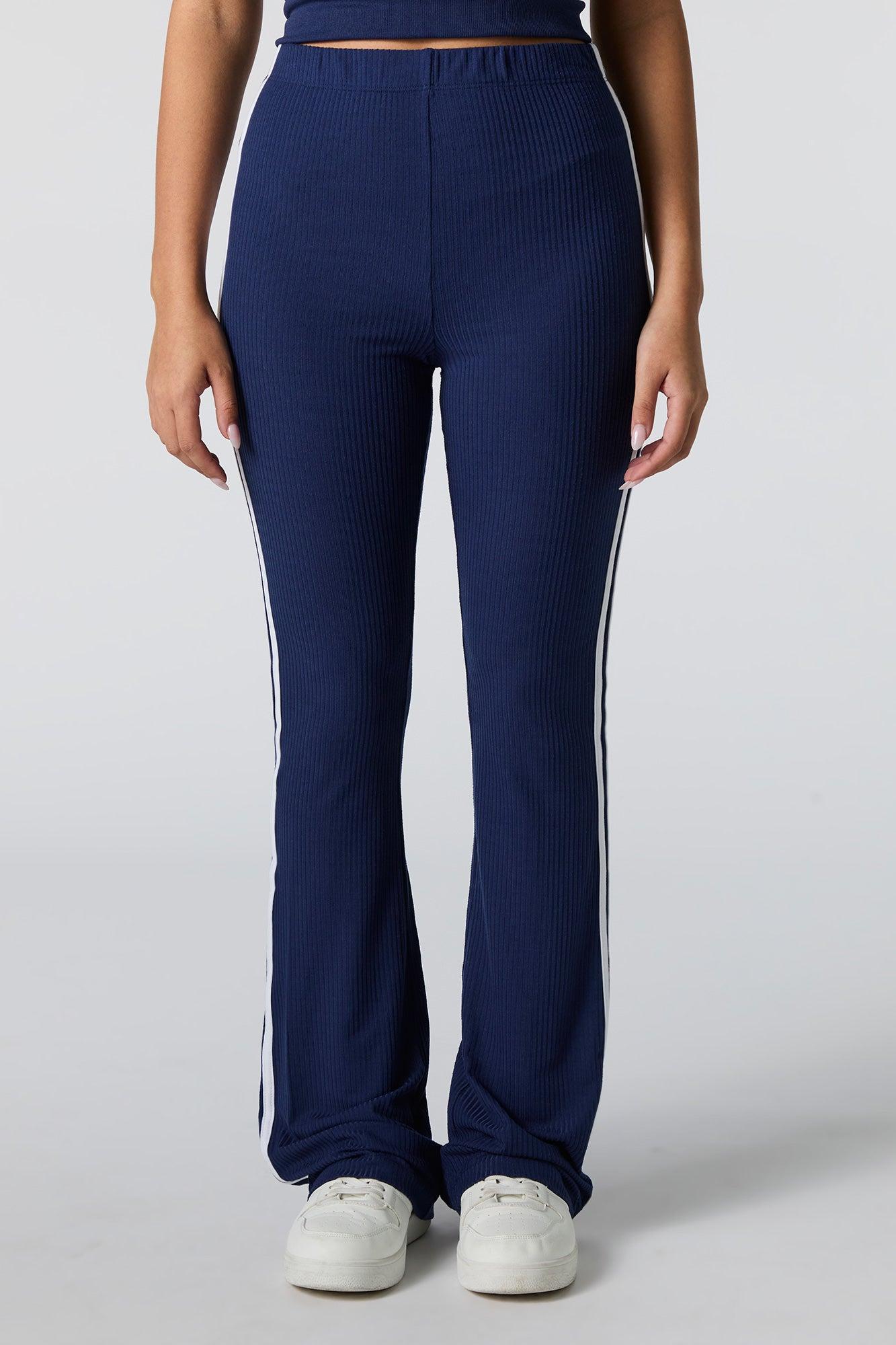 Soft Ribbed Side Striped Flare Pant Female Product Image