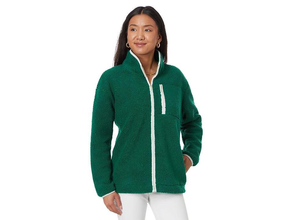 Lilly Pulitzer Joyce Sherpa Jacket (Evergreen) Women's Sweater Product Image