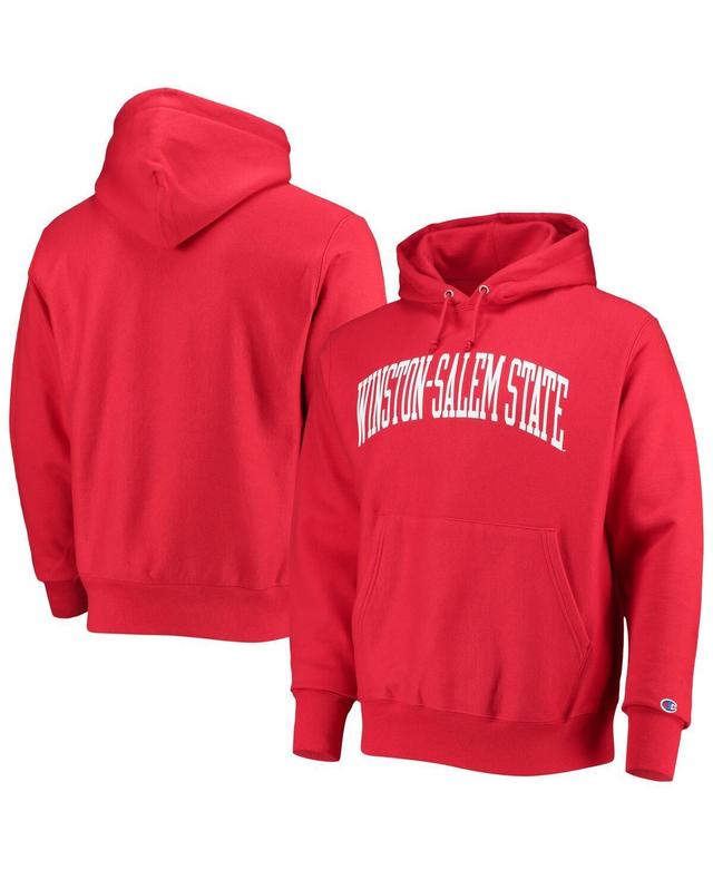 Mens Champion Red Winston-Salem State Rams Tall Arch Pullover Hoodie Product Image