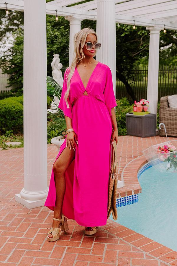 Tulum Vacay Maxi Dress in Fuchsia Product Image