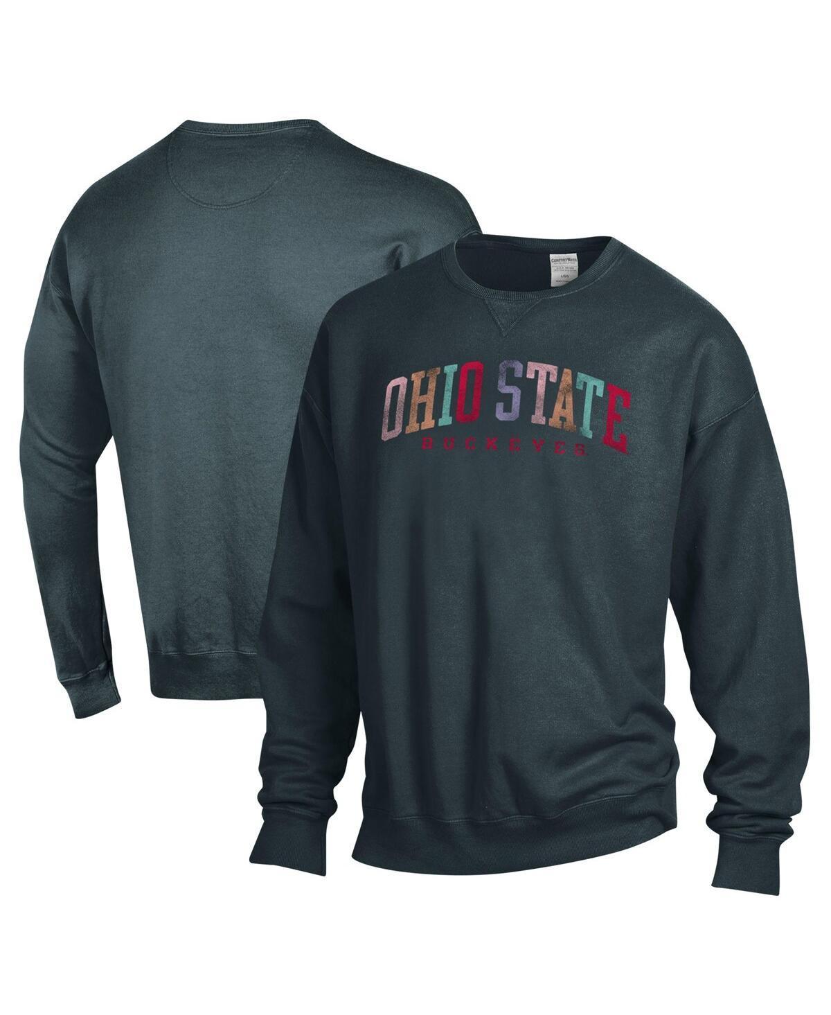 Comfortwash Womens Gray Ohio State Buckeyes Oversized Pullover Sweatshirt Product Image