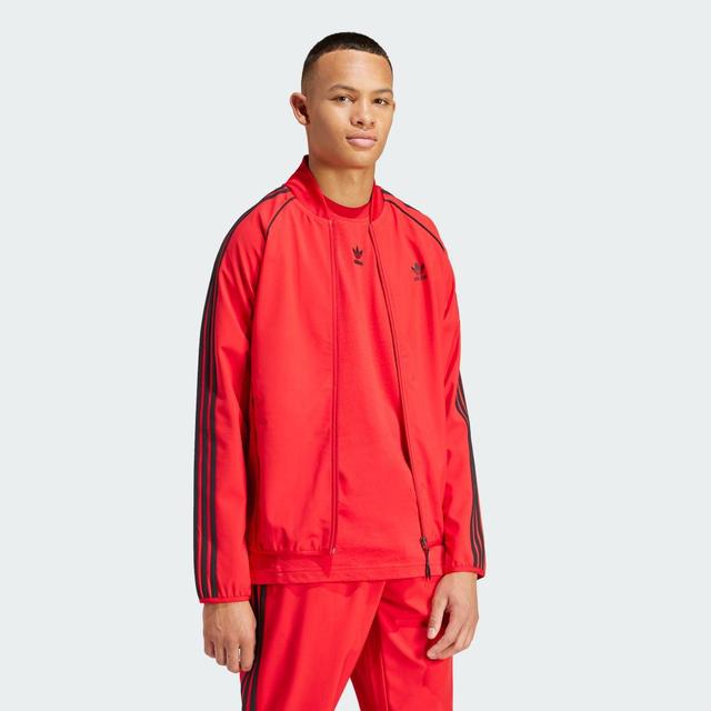 adidas SST Bonded Track Top Better Scarlet XS Mens Product Image