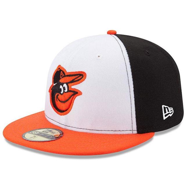 Mens New Era /Orange Baltimore Orioles Home Authentic Collection On-Field 59FIFTY Fitted Hat Product Image