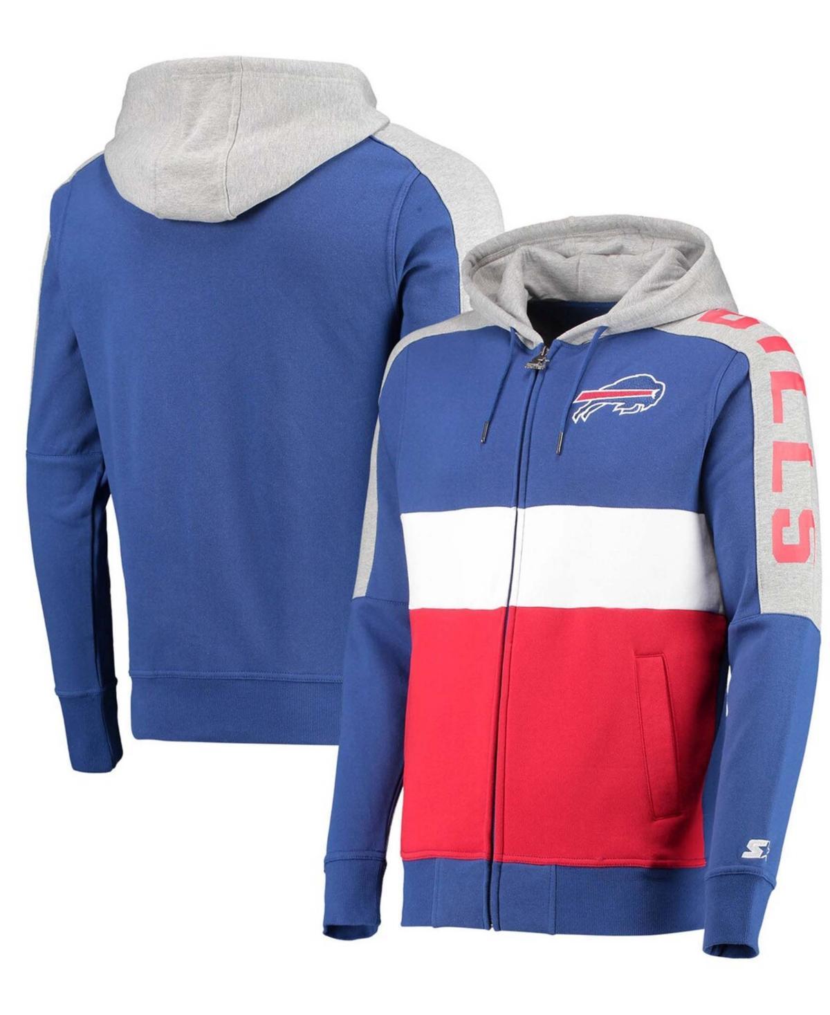 Mens Royal Buffalo Bills Playoffs Color Block Full-Zip Hoodie - Royal Product Image