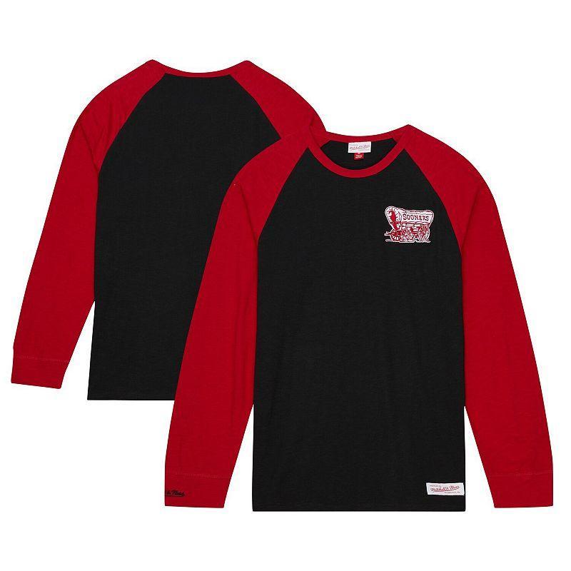 Mens Mitchell & Ness Oklahoma Sooners Legendary Slub Raglan Long Sleeve T-Shirt Product Image