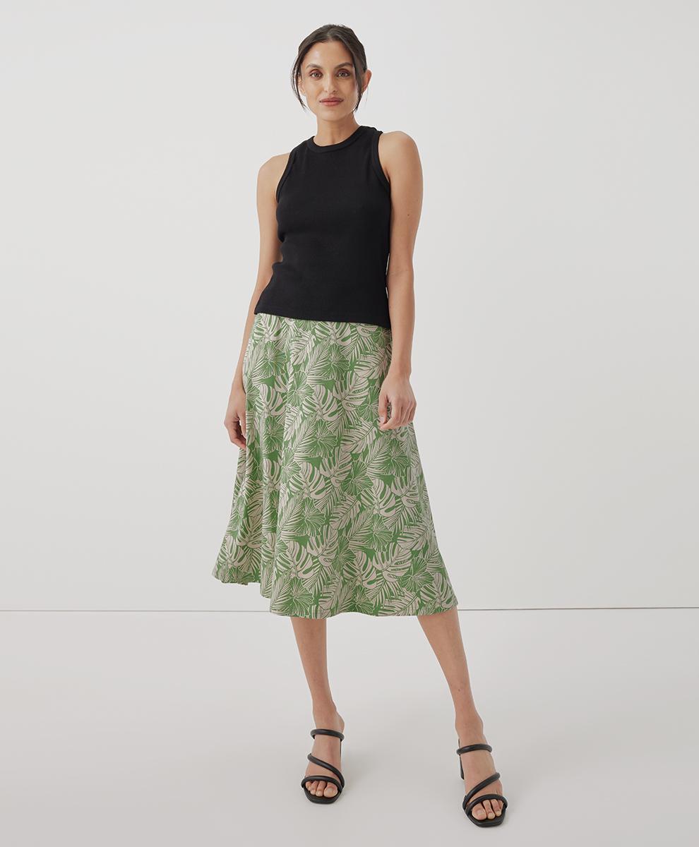 Womens Fit & Flare Midi Skirt XL product image