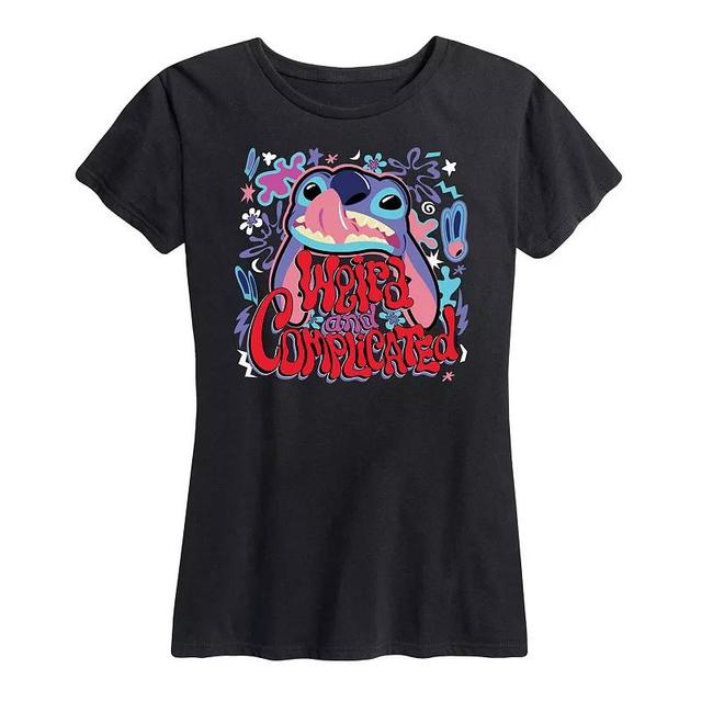 Disneys Lilo & Stitch Womens Weird Graphic Tee Product Image