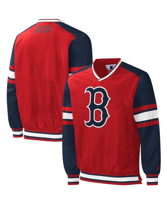 Mens Starter Boston Sox Yardline Pullover Windbreaker Product Image