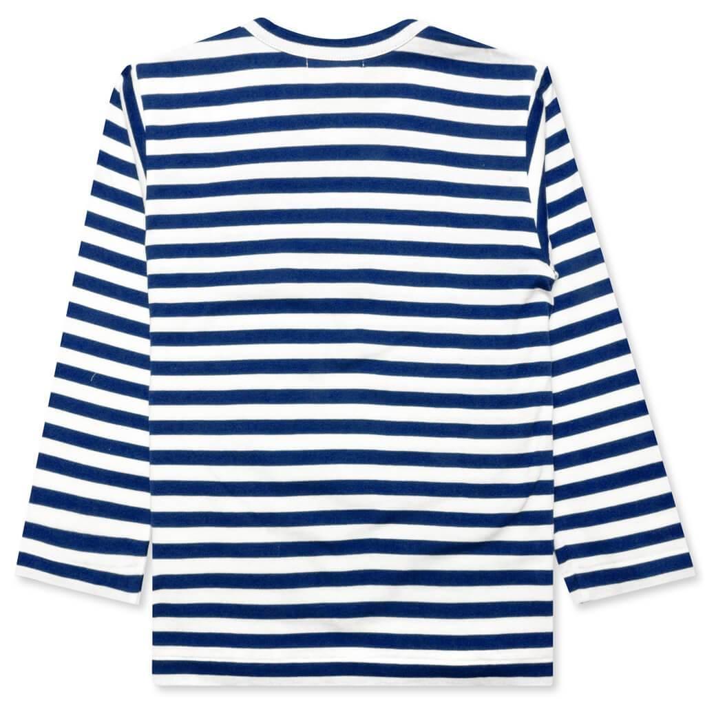 Kid's Striped L/S T-Shirt - Blue/White Male Product Image