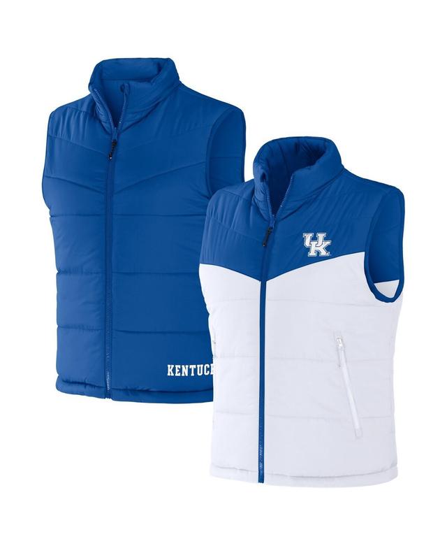 Mens Darius Rucker Collection by Fanatics Royal, White Kentucky Wildcats Colorblocked Full-Zip Reversible Vest - Royal, White Product Image