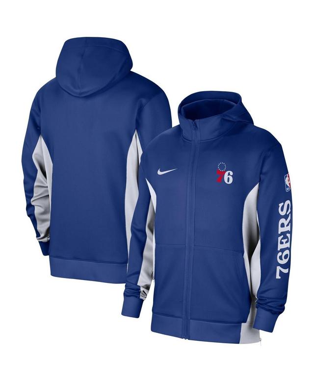 Mens Nike Royal Philadelphia 76ers 2023/24 Authentic Showtime Full-Zip Hoodie Product Image