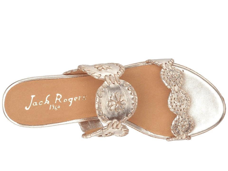 Jack Rogers Lauren Mid Wedge (Platinum/Platinum) Women's Wedge Shoes Product Image