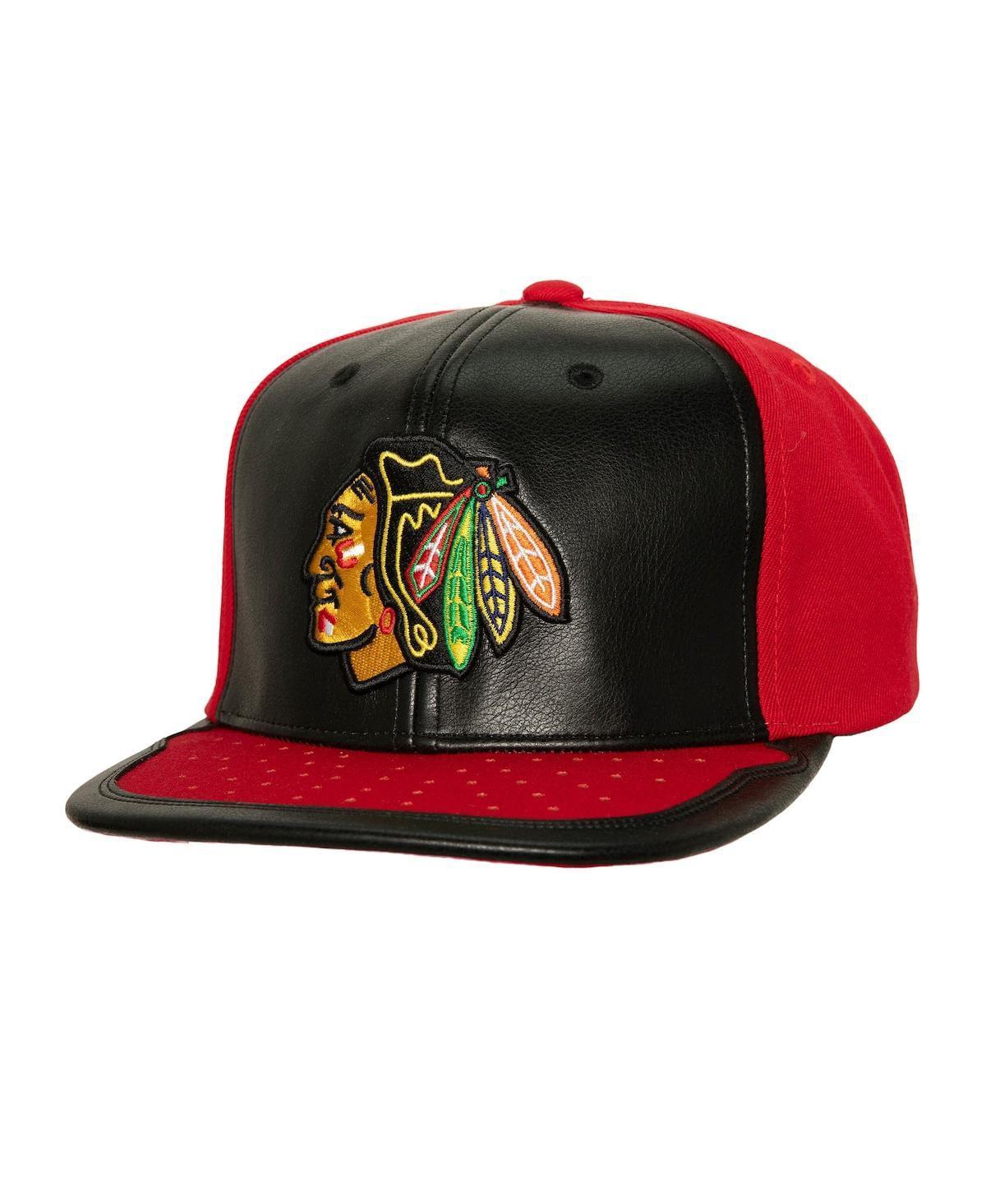 Mens Mitchell & Ness /Red Chicago hawks Day One Snapback Hat Product Image