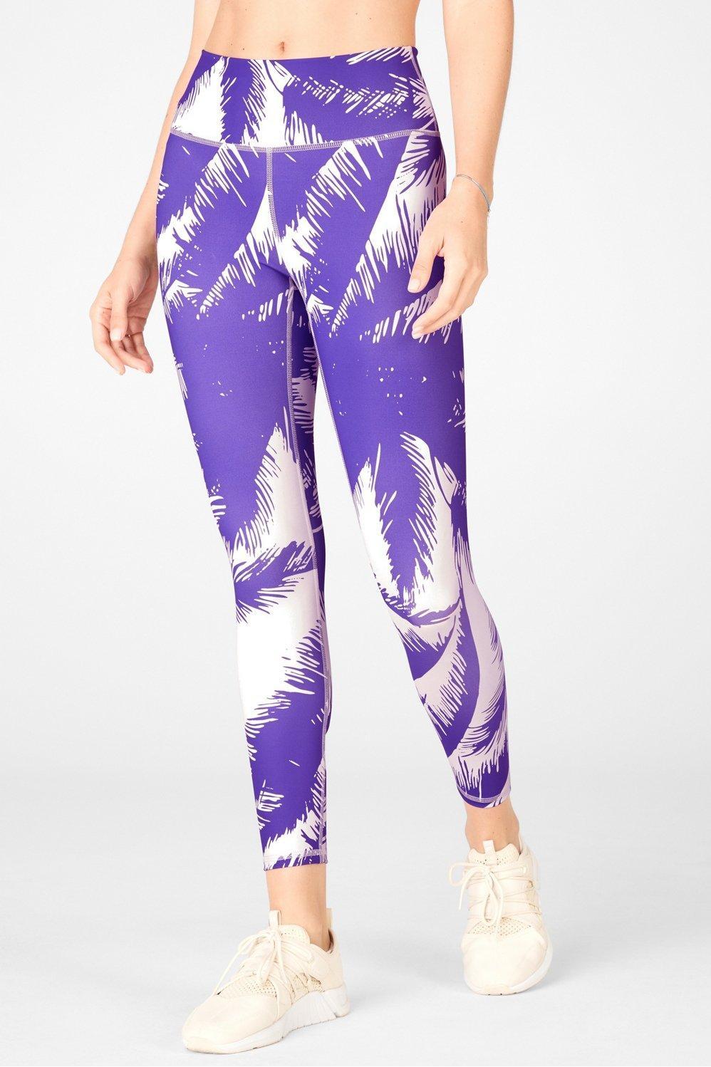 Fabletics High-Waisted Printed PureLuxe 7/8 Womens Paradiso Size S Product Image